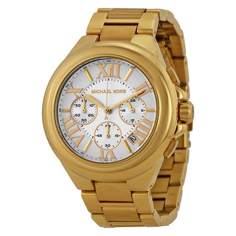 michael kors ladies bone watch|Michael Kors camille gold watch.